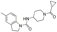 N-[1-(CYCLOPROPYLCARBONYL)PIPERIDIN-4-YL]-5-METHYLINDOLINE-1-CARBOXAMIDE Struktur