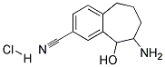 8-AMINO-9-HYDROXY-6,7,8,9-TETRAHYDRO-5H-BENZOCYCLOHEPTENE-2-CARBONITRILE HYDROCHLORIDE Struktur