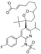 TERT-BUTYL-(+)-[(4-FLUOROPHENYL)-6-ISOPROPYL-2-(N-METHYL-N-METHYLSULPHONYLAMINO)PYRIDINE-5-YL]-(3R,5S)-DIOXANE-(E)-6-HEPTENOATE Struktur