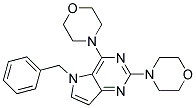 5-BENZYL-2,4-DI-MORPHOLIN-4-YL-5H-PYRROLO[3,2-D]PYRIMIDINE Struktur