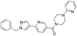 [6-(1-BENZYL-1H-PYRAZOL-4-YL)-PYRIDIN-3-YL]-(4-PYRIDIN-2-YL-PIPERAZIN-1-YL)-METHANONE Struktur