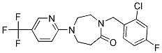 4-(2-CHLORO-4-FLUOROBENZYL)-1-[5-(TRIFLUOROMETHYL)PYRIDIN-2-YL]-1,4-DIAZEPAN-5-ONE Struktur