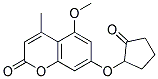 5-METHOXY-4-METHYL-7-(2-OXO-CYCLOPENTYLOXY)-CHROMEN-2-ONE Struktur