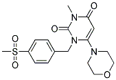 3-METHYL-1-[4-(METHYLSULFONYL)BENZYL]-6-MORPHOLIN-4-YLPYRIMIDINE-2,4(1H,3H)-DIONE Struktur