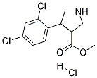 4-(2,4-DICHLORO-PHENYL)-PYRROLIDINE-3-CARBOXYLIC ACID METHYL ESTER HYDROCHLORIDE Struktur