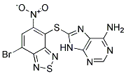 8-[(7-BROMO-5-NITRO-2,1,3-BENZOTHIADIAZOL-4-YL)THIO]-9H-PURIN-6-AMINE Struktur