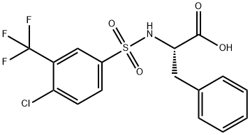 N-([4-CHLORO-3-(TRIFLUOROMETHYL)PHENYL]SULFONYL)PHENYLALANINE Struktur