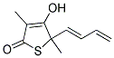 5-((E)-BUTA-1,3-DIENYL)-4-HYDROXY-3,5-DIMETHYL-5H-THIOPHEN-2-ONE Struktur