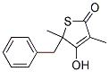 5-BENZYL-4-HYDROXY-3,5-DIMETHYL-5H-THIOPHEN-2-ONE Struktur