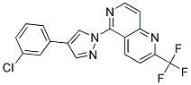 5-[4-(3-CHLOROPHENYL)-1H-PYRAZOL-1-YL]-2-(TRIFLUOROMETHYL)-1,6-NAPHTHYRIDINE Struktur