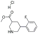 METHYL 5-(2-FLUOROPHENYL)PIPERIDINE-3-CARBOXYLATE HYDROCHLORIDE Struktur