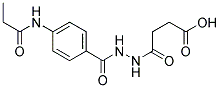 4-OXO-4-[N'-(4-PROPIONYLAMINO-BENZOYL)-HYDRAZINO]-BUTYRIC ACID Struktur