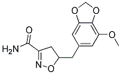 5-[(7-METHOXY-1,3-BENZODIOXOL-5-YL)METHYL]-4,5-DIHYDROISOXAZOLE-3-CARBOXAMIDE Struktur