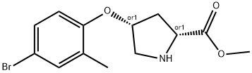 METHYL (2S,4S)-4-(4-BROMO-2-METHYLPHENOXY)-2-PYRROLIDINECARBOXYLATE Struktur