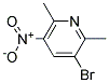 3-BROMO-2,6-DIMETHYL-5-NITRO-PYRIDINE Struktur