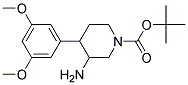 TERT-BUTYL 3-AMINO-4-(3,5-DIMETHOXYPHENYL)PIPERIDINE-1-CARBOXYLATE Struktur