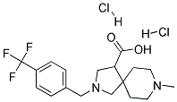 8-METHYL-2-(4-TRIFLUOROMETHYL-BENZYL)-2,8-DIAZA-SPIRO[4.5]DECANE-4-CARBOXYLIC ACID DIHYDROCHLORIDE Struktur