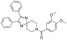 8-(3,4-DIMETHOXYBENZOYL)-2,3-DIPHENYL-1,4,8-TRIAZASPIRO[4.5]DECA-1,3-DIENE Struktur