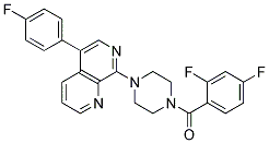 8-[4-(2,4-DIFLUOROBENZOYL)PIPERAZIN-1-YL]-5-(4-FLUOROPHENYL)-1,7-NAPHTHYRIDINE Struktur