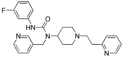 N'-(3-FLUOROPHENYL)-N-[1-(2-PYRIDIN-2-YLETHYL)PIPERIDIN-4-YL]-N-(PYRIDIN-3-YLMETHYL)UREA Struktur