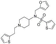 N-(2-FURYLMETHYL)-N-(1-[2-(2-THIENYL)ETHYL]PIPERIDIN-4-YL)THIOPHENE-2-SULFONAMIDE Struktur