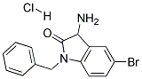 3-AMINO-1-BENZYL-5-BROMO-1,3-DIHYDRO-INDOL-2-ONE HYDROCHLORIDE Struktur