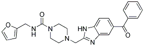 4-[(5-BENZOYL-1H-BENZIMIDAZOL-2-YL)METHYL]-N-(2-FURYLMETHYL)PIPERAZINE-1-CARBOXAMIDE Struktur