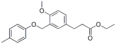 3-(4-METHOXY-3-P-TOLYLOXYMETHYL-PHENYL)-PROPIONIC ACID ETHYL ESTER Struktur