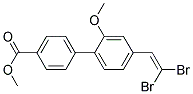 4'-(2,2-DIBROMO-VINYL)-2'-METHOXY-BIPHENYL-4-CARBOXYLIC ACID METHYL ESTER Struktur