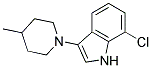 7-CHLORO-3-(4-METHYL-PIPERIDIN-1-YL)-1H-INDOLE Struktur