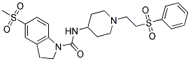 5-(METHYLSULFONYL)-N-(1-[2-(PHENYLSULFONYL)ETHYL]PIPERIDIN-4-YL)INDOLINE-1-CARBOXAMIDE Struktur