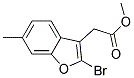 METHYL (2-BROMO-6-METHYL-1-BENZOFURAN-3-YL)ACETATE Struktur