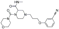 4-[3-(3-CYANOPHENOXY)PROPYL]-N-METHYL-1-(MORPHOLIN-4-YLCARBONYL)PIPERAZINE-2-CARBOXAMIDE Struktur