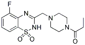 5-FLUORO-3-[(4-PROPIONYLPIPERAZIN-1-YL)METHYL]-2H-1,2,4-BENZOTHIADIAZINE 1,1-DIOXIDE Struktur