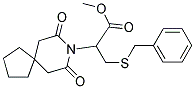 3-BENZYLSULFANYL-2-(7,9-DIOXO-8-AZA-SPIRO[4.5]DEC-8-YL)-PROPIONIC ACID METHYL ESTER Struktur