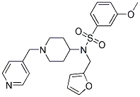 N-(2-FURYLMETHYL)-3-METHOXY-N-[1-(PYRIDIN-4-YLMETHYL)PIPERIDIN-4-YL]BENZENESULFONAMIDE Struktur