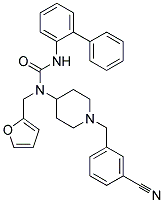 N'-BIPHENYL-2-YL-N-[1-(3-CYANOBENZYL)PIPERIDIN-4-YL]-N-(2-FURYLMETHYL)UREA Struktur