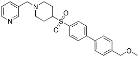 3-[(4-([4'-(METHOXYMETHYL)BIPHENYL-4-YL]SULFONYL)PIPERIDIN-1-YL)METHYL]PYRIDINE Struktur