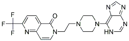 6-(2-[4-(1H-PURIN-6-YL)PIPERAZIN-1-YL]ETHYL)-2-(TRIFLUOROMETHYL)-1,6-NAPHTHYRIDIN-5(6H)-ONE Struktur