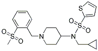 N-(CYCLOPROPYLMETHYL)-N-(1-[2-(METHYLSULFONYL)BENZYL]PIPERIDIN-4-YL)THIOPHENE-2-SULFONAMIDE Struktur