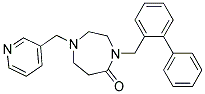 4-(BIPHENYL-2-YLMETHYL)-1-(PYRIDIN-3-YLMETHYL)-1,4-DIAZEPAN-5-ONE Struktur