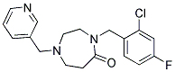 4-(2-CHLORO-4-FLUOROBENZYL)-1-(PYRIDIN-3-YLMETHYL)-1,4-DIAZEPAN-5-ONE Struktur