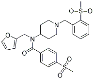 N-(2-FURYLMETHYL)-4-(METHYLSULFONYL)-N-(1-[2-(METHYLSULFONYL)BENZYL]PIPERIDIN-4-YL)BENZAMIDE Struktur