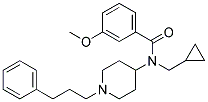 N-(CYCLOPROPYLMETHYL)-3-METHOXY-N-[1-(3-PHENYLPROPYL)PIPERIDIN-4-YL]BENZAMIDE Struktur