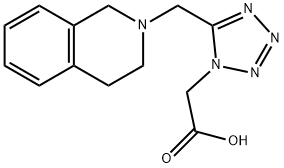 [5-(3,4-DIHYDROISOQUINOLIN-2(1H)-YLMETHYL)-1H-TETRAZOL-1-YL]ACETIC ACID Struktur