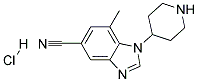 7-METHYL-1-(PIPERIDIN-4-YL)-1H-BENZO[D]IMIDAZOLE-5-CARBONITRILE HYDROCHLORIDE Struktur