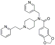 N-[1-(2-PYRIDIN-2-YLETHYL)PIPERIDIN-4-YL]-N-(PYRIDIN-3-YLMETHYL)-1,3-BENZODIOXOLE-5-CARBOXAMIDE Struktur