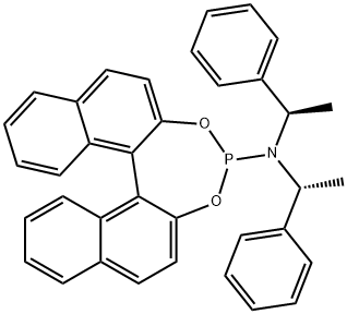 (+)-N,N-BIS[(1R)-1-PHENYLETHYL]-DINAPHTHO[2,1-D:1',2'-F][1,3,2]DIOXAPHOSPHEPIN-4-AMINE, (11BR) Structure