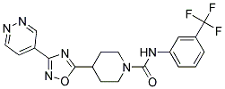 4-(3-PYRIDAZIN-4-YL-1,2,4-OXADIAZOL-5-YL)-N-[3-(TRIFLUOROMETHYL)PHENYL]PIPERIDINE-1-CARBOXAMIDE Struktur