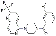 5-[4-(3-METHOXYBENZOYL)PIPERAZIN-1-YL]-2-(TRIFLUOROMETHYL)-1,6-NAPHTHYRIDINE Struktur